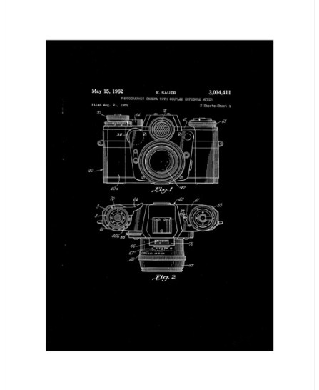 Патент - Camera Exposure Meter - 40х50см Патент - Camera Exposure Meter - 40х50см