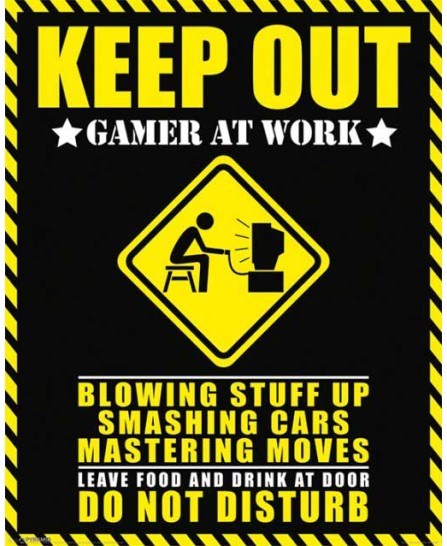 Keep Out - Gamer at work