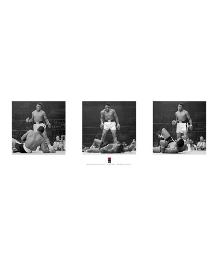 Muhammad Ali vs Liston - Black&White Slim Triptych