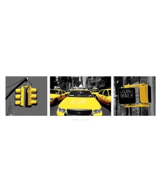 New York - Yellow Triptych  (slim)