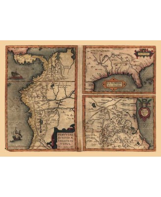 Map of The Americas (Ortelius-1584) - 60x83cm Map of The Americas (Ortelius-1584) - 60x83cm