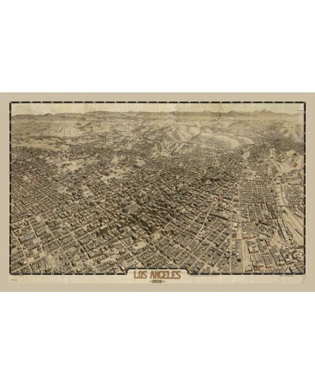 Карта на Лос Анджелис - 1909 (bird's view) 58х91см