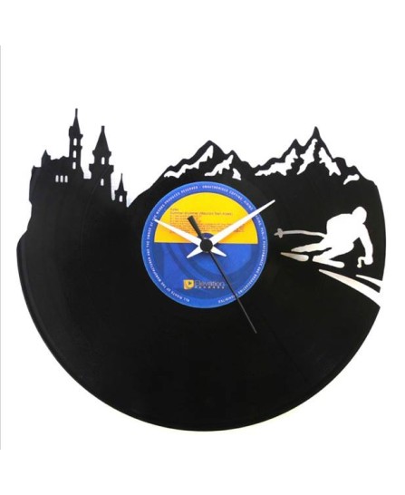 Vinyl Clock - Ski Vinyl Clock - Ski